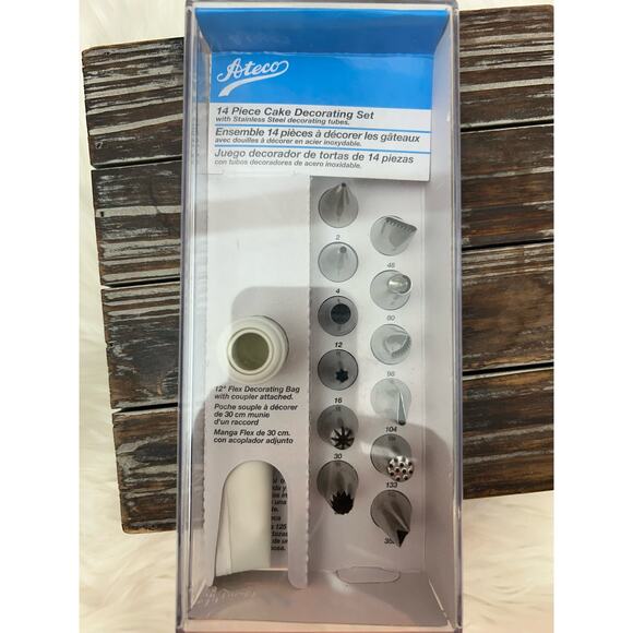 New 14 Piece Cake Decorating Set Ateco Cookie Baking - Picture 1 of 5
